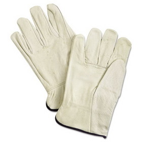MCR Safety MPG3400XL Unlined Pigskin Driver Gloves, Cream, X-Large, 12 Pairs