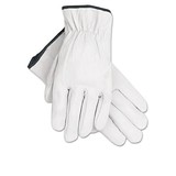 Memphis MPG3601XL Grain Goatskin Driver Gloves, White, X-Large, 12 Pairs
