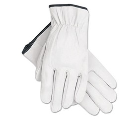 Memphis MPG3601XL Grain Goatskin Driver Gloves, White, Extra-Large, 12 Pairs