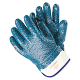 Memphis MPG9761R Predator Premium Nitrile-Coated Gloves, Blue/white, Large, 12 Pairs
