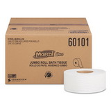 Marcal Pro 60101 100% Recycled Bathroom Tissue, Septic Safe, 2-Ply, White, 3.3 x 1000 ft, 12 Rolls/Carton