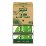 MARCAL MRC6183 100% Recycled Roll Towels, 5 1/2 X 11, 140 Sheets, 12 Rolls/carton