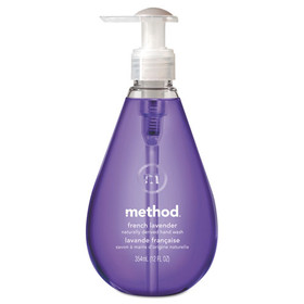 Method MTH00031CT Gel Hand Wash, French Lavender, 12 oz Pump Bottle, 6/Carton