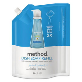 Method 01315 Dish Soap Refill, Sea Minerals, 36 oz Pouch, 6/Carton