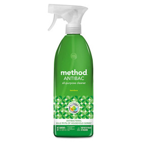 Method MTH01452 Antibac All-Purpose Cleaner, Bamboo, 28 oz Spray Bottle, 8/Carton
