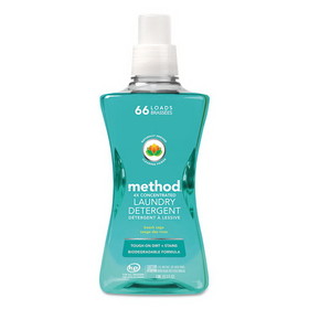 Method MTH01489 4X Concentrated Laundry Detergent, Beach Sage, 53.5 oz Bottle, 4/Carton