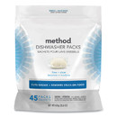 Method MTH01760CT Power Dish Detergent Tabs, Fragrance-Free, 45/Pack, 6 Packs/Carton