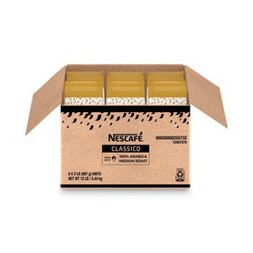 Nescafe NES25573CT Classico 100% Arabica Roast Ground Coffee, Medium Blend, 2 lb Bag, 6/Carton
