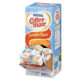 Coffee-mate 75520 Liquid Coffee Creamer, Pumpkin Spice, 0.375 oz Mini Cups, 50/Box