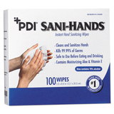Sani Professional D43600 PDI Sani-Hands Instant Hand Sanitizing Wipes, 8 x 5, 1000 per Carton