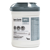 Sani Professional NIC P13872 Sani-Cloth AF3 Germicidal Disposable Wipes, 6 x 6 3/4, 12 per Carton