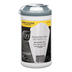 Nice Pak NICP22884EA Sani-Cloth Disinfecting Surface Wipes, 7 1/2 X 5 3/8, 200/canister