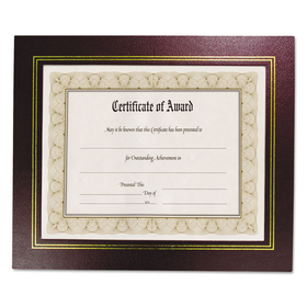 Nudell NUD21200 Leatherette Document Frame, 8.5 x 11, Burgundy, Pack of Two