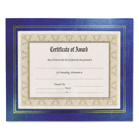 Nudell NUD21201 Leatherette Document Frame, 8-1/2 X 11, Blue, Pack Of Two