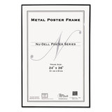 NU-DELL MANUFACTURING NUD31242 Metal Poster Frame, Plastic Face, 24 X 36, Black