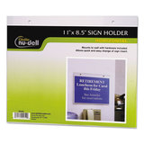 Nudell NUD38008Z Clear Plastic Sign Holder, Wall Mount, 8 1/2 X 11