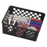 Officemate OIC26201 Recycled Supply Basket, Plastic, 6.13 x 5 x 2.38, Black, 3/Pack