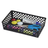 Officemate OIC26202 Recycled Supply Basket, Plastic, 10.06 x 6.13 x 2.38, Black, 2/Pack