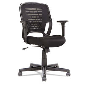 OIF OIFEM4817 Swivel/Tilt Mesh Task Chair, Supports Up to 250 lb, 17.71" to 21.65" Seat Height, Black
