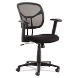 OIF OIFMT4818 Swivel/tilt Mesh Task Chair, Height Adjustable T-Bar Arms, Black/chrome