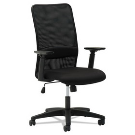 OIF OIFSM4117 Mesh High-Back Chair, Supports Up to 225 lb, 16" to 20.5" Seat Height, Black