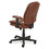 OIF OIFST4859 Swivel/Tilt Bonded Leather Task Chair, Supports 250 lb, 16.93" to 20.67" Seat Height, Chestnut Brown Seat/Back, Black Base, Price/EA