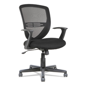 OIF OIFVS4717 Swivel/Tilt Mesh Mid-Back Task Chair, Supports Up to 250 lb, 17.91" to 21.45" Seat Height, Black