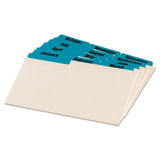 Oxford OXF04613 Laminated Tab Index Card Guides, Monthly, 1/3 Tab, Manila, 4 X 6, 12/set