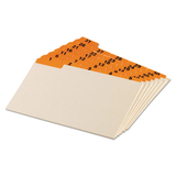 Oxford OXF05832 Laminated Tab Index Card Guides, Daily, 1/5 Tab, Manila, 5 X 8, 31/set
