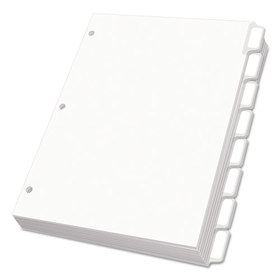 Oxford OXF11316 Custom Label Tab Dividers with Self-Adhesive Tab Labels, 8-Tab, 11 x 8.5, White, 25 Sets