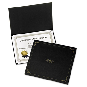 Oxford OXF29900055BGD Certificate Holder, 11.25 x 8.75, Black, 5/Pack