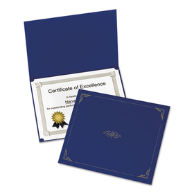 Oxford OXF29900235BGD Certificate Holder, 11.25 x 8.75, Dark Blue, 5/Pack