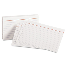 Oxford OXF31 Ruled Index Cards, 3 X 5, White, 100/pack