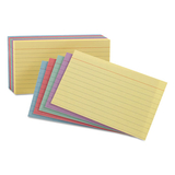 Oxford OXF34610 Ruled Index Cards, 4 X 6, Blue/violet/canary/green/cherry, 100/pack
