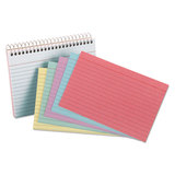 Oxford OXF40286 Spiral Index Cards, 4 X 6, 50 Cards, Assorted Colors