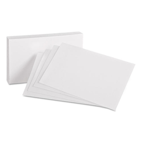 Oxford OXF40 Unruled Index Cards, 4 x 6, White, 100/Pack
