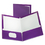 Oxford OXF5049526 Two-Pocket Laminated Folder, 100-Sheet Capacity, Metallic Purple, Price/BX