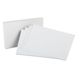 Oxford 50EE Unruled Index Cards, 5 x 8, White, 100/Pack