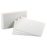 Oxford 51EE Ruled Index Cards, 5 x 8, White, 100/Pack