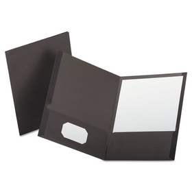 Oxford OXF53405 Linen Finish Twin Pocket Folders, 100-Sheet Capacity, 11 x 8.5, Light Gray, 25/Box