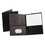 Oxford OXF57506 Twin-Pocket Folder, Embossed Leather Grain Paper, Black, 25/box, Price/BX