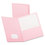 Oxford OXF57568 Twin-Pocket Folder, Embossed Leather Grain Paper, Pink, 25/box, Price/BX