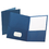 Oxford OXF57572 Leatherette Two Pocket Portfolio, 8.5 x 11, Blue/Blue, 10/Pack, Price/PK