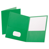 Oxford 57573 Leatherette Two Pocket Portfolio, 8 1/2