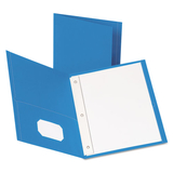 Oxford OXF57701 Twin-Pocket Folders With 3 Fasteners, Letter, 1/2