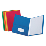 Oxford OXF57713 Twin-Pocket Folders With 3 Fasteners, Letter, 1/2