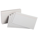 Oxford 63500 Heavyweight Ruled Index Cards, 3 x 5, White, 100/PK