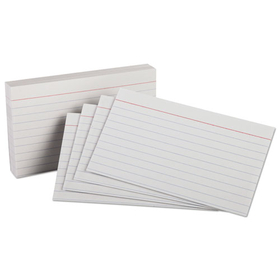 Oxford OXF63500 Heavyweight Ruled Index Cards, 3 x 5, White, 100/Pack