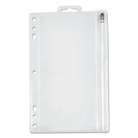 Oxford OXF68599 Zippered Ring Binder Pocket, 6 x 9.5, Clear