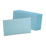 Oxford OXF7321BLU Ruled Index Cards, 3 X 5, Blue, 100/pack